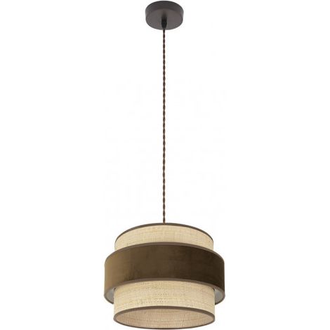 Colgante Reyes 1xe27 Natural/marron Regx30x30 cm