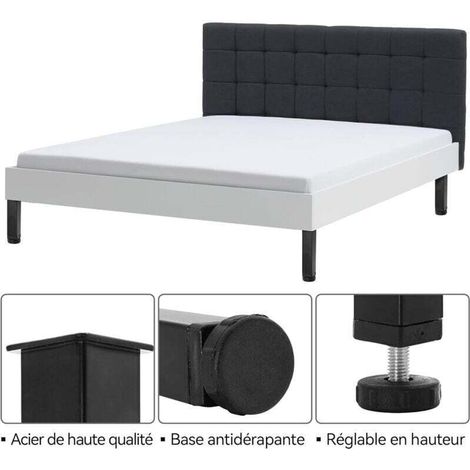 Set di 4 piedini in metallo per reti a doghe, piedini avvitabili, altezza regolabile 25-27 mm, piedini di supporto per base letto, piedini per mobili senza foratura (25 cm) (1/3)