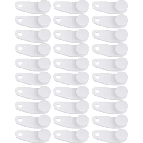 Lot de 30 crochets de suspension pour rideaux de fenêtre (1/4)