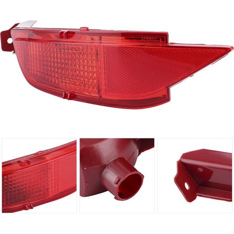 Reflectores de luz exterior izquierdos, parachoques trasero, luz antiniebla, reflector de coche, lámpara adecuada para Ford Fiesta Mk7 2008-2016. (1/5)