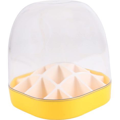 Boîte de rangement pour rouges à lèvres 1 pièce, support transparent 16 cases, organiseur à gloss et cosmétiques, boîte de maquillage haute capacité en plastique (1/5)
