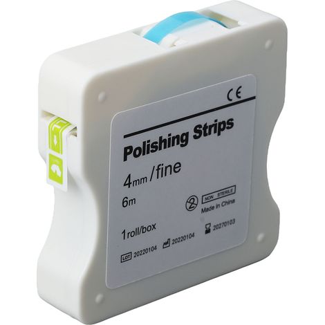 Bandes de polissage dentaire 4 mm en résine pour le blanchiment des dents, finition et polissage, abrasifs, bandes de ponçage dentaire bleues (1/5)