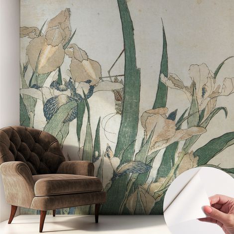 Selbstklebend Tapete - abwaschbar - Raumgestaltung Schlafzimmer Wohnzimmer Tapete Zarte Iris 250x250 cm (1/5)