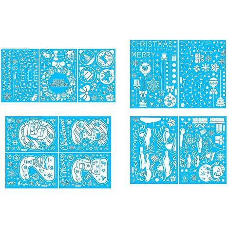 Autocollants décoratifs flocons de neige pour fenêtres de Noël - Décorations de fêtes de fin d'année (1/5)