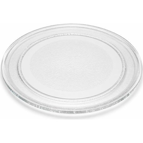 Plateau Verre Micro-ondes - 1 Unité - Verre Trempé - Rotation Lisse - Compatible LG Samsung Candy - Diamètre 24,5 cm (1/3)