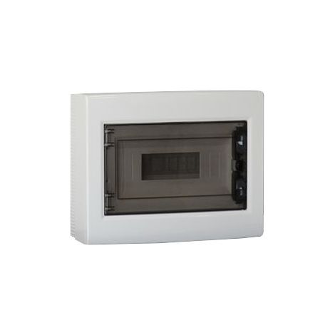 ETTROIT Centralino elettrico da parete 12 moduli IP40 grigio RAL 7030 con portello trasparente fumè - DB130912