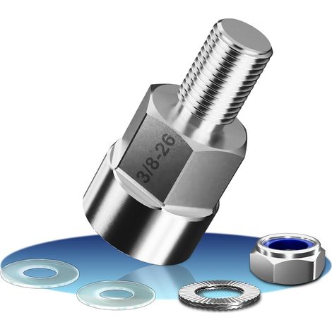 Adaptateur d'essieu de vélo universel pour essieu plein 3/8" x 26 - Adaptateur d'attelage universel pour remorque de vélo (1/5)