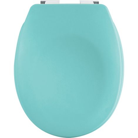 Asiento Wc Thermo Duro NEELA Azul Aqua Mate -  Bisagras ABS Cromadas Spirella
