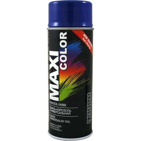 Acryllack Ultramarinblau Glanz Maxicolor RAL 5002 400ml Spray Motip (1/5)