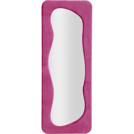 Miroir Mural en Velours "Theodor" 160cm Fuchsia (1/5)