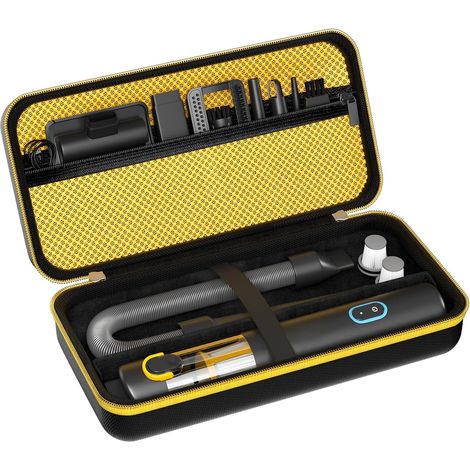 Boîte de Rangement pour Aspirateur Voiture, Étui pour Aspirateur à Main sans Fil, Sac Rigide de Protection -Noir (1/5)