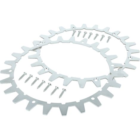 vhbw 2x Spikes compatible with Worx L WR147E.1, WR148E, WR153E, WR155E Robot Mower - Stainless Steel, 24 Teeth, incl. Screws