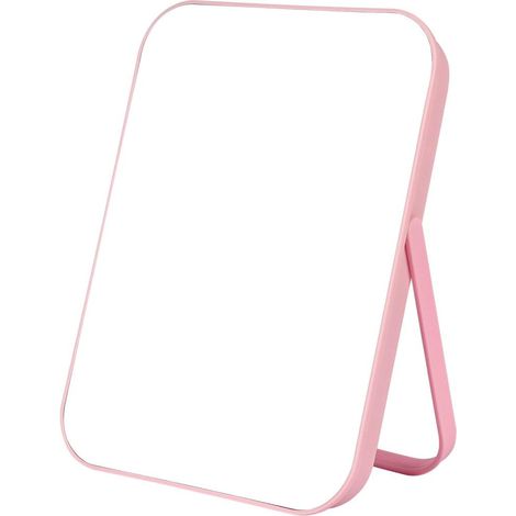 Schminkspiegel Tisch Rosa 17,5 cm, klappbarer Staender, tragbar Reise, neigbar, Buero Waschtisch kompakt (1/5)