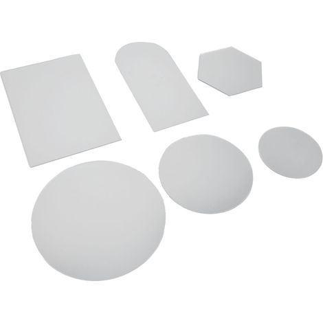 Lot de 6 stickers muraux miroir de forme spéciale, en acrylique, décoratifs pour la maison ou le bureau. (1/5)