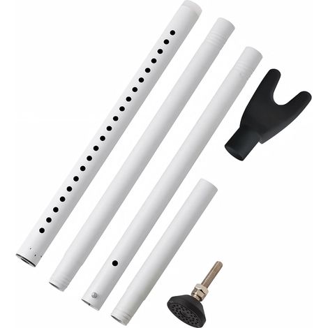 Barra de seguridad de longitud ajustable para puertas correderas, tope inferior de puerta (blanco) (1/5)