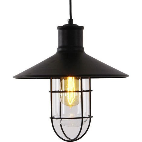 Lustre Suspendu EDM Vintage Aluminium Noir 60W E27 (1/3)