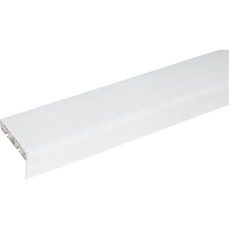 Rail PVC BERLIN avec cache (50 mm), 2 canaux, blanc, 200 cm, avec tous les accessoires de montage (1/2)