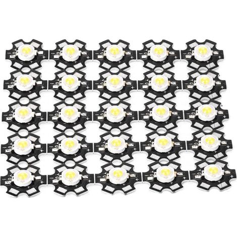Bombillas LED de alta luminosidad tipo foco, chip integrado, luz blanca natural 4000–4500 K, paquete de 25 unidades.