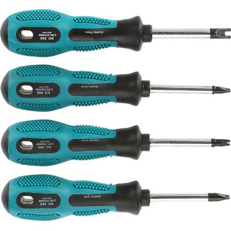 Tournevis À Fourche En U - Acier Chrome-Vanadium - Magnétique - Pour Filtre À Air Et Panneaux De Brassage - 4 Pièces (1/5)