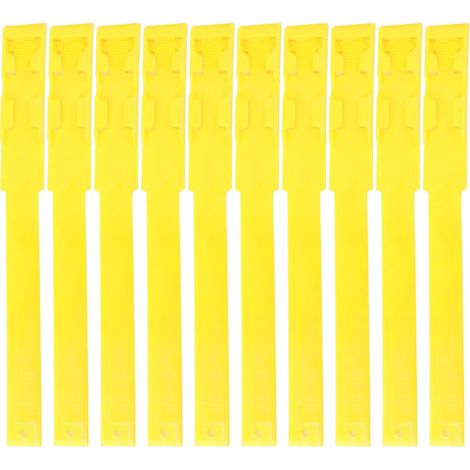 Lot de 10 bandes d'identification pour vaches : plastique de première qualité, sûres et non toxiques, adaptées pour plusieurs animaux de ferme : rouge, bleu, vert, jaune (1/5)