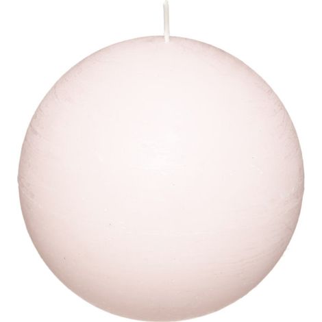 Bougie Boule "Rustic" 10cm Rose Clair