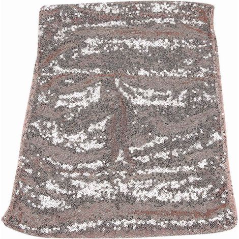 Rectangle Sequin Tablecloth Banquet Table Runner Wedding Reception Party Decor, 1 Gold (1/5)
