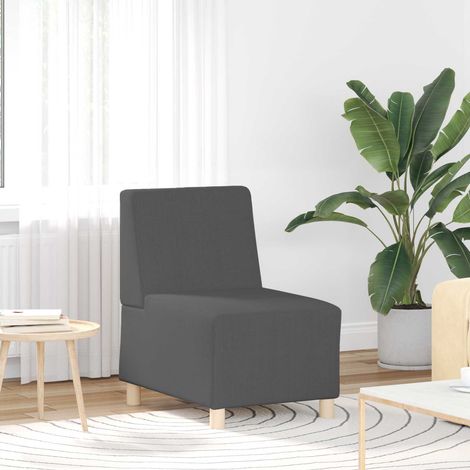 Modulares Armfreies Sofa Dunkelgrau 55 x 74 x 82 cm Cordstoff