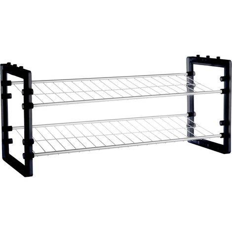 5Five Simply Smart – Etagère range-chaussures empilable 6 paires – Dimensions 67,5x25x31,5 cm – PVC et métal – Pour petits espaces et rangement optimisé (1/9)