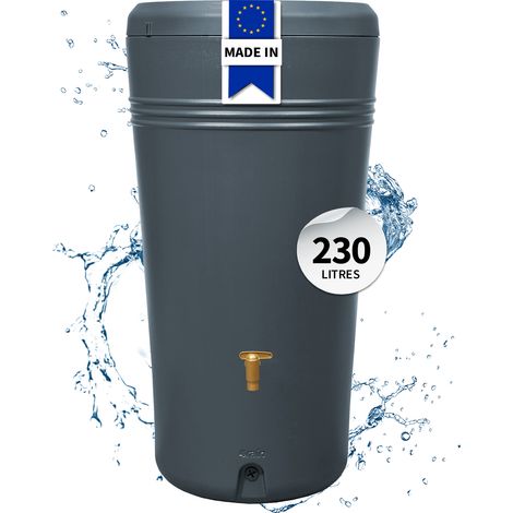 4rain AZURA 2in1 récupérateur d'eau de pluie 230 L, gris graphite Incl. bac de plantation