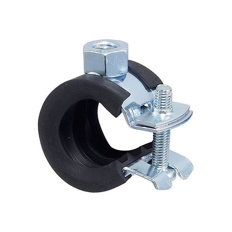 Gelenk-Rohrschelle ''Praktic'' für Rohr 16 - 19 mm mit Kippschraube und Schallschutzeinlage