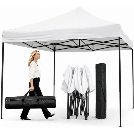 Gazebo Pieghevole 3x3m Pop Up impermeabile Richiudibile Giardino Fiera Mercato