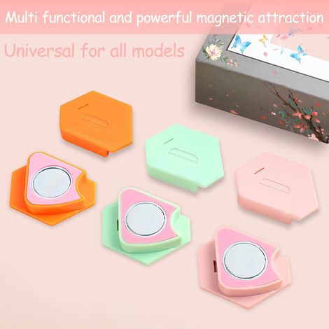 Guida magnetica per macchina da cucire, nuovo e migliorato strumento multiuso, potente calibro magnetico poligonale, guida per orlo poligonale multifunzionale con scala (rosa) (1/4)