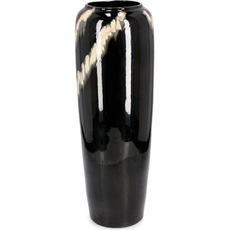 Vaso "Coira" alto in terracotta smaltata per uso esterno h 81 cm