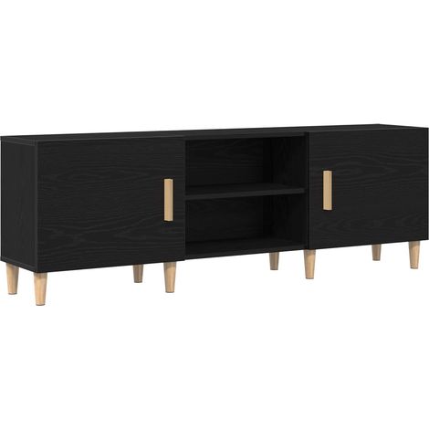 Maison Exclusive - Meuble TV Chêne noir 150 x 30 x 50 cm Bois d'ingénierie
