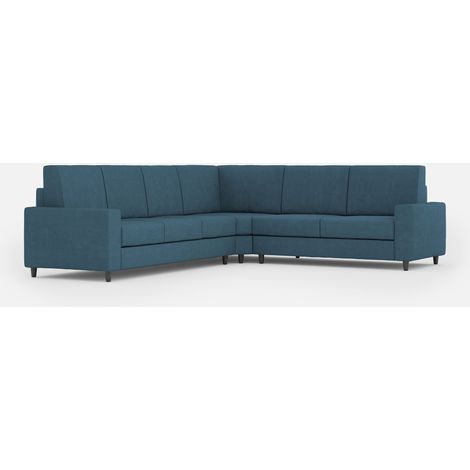 Divano Angolare 6 Posti 286x246x85 cm Sakar in Tessuto Avio (1/5)
