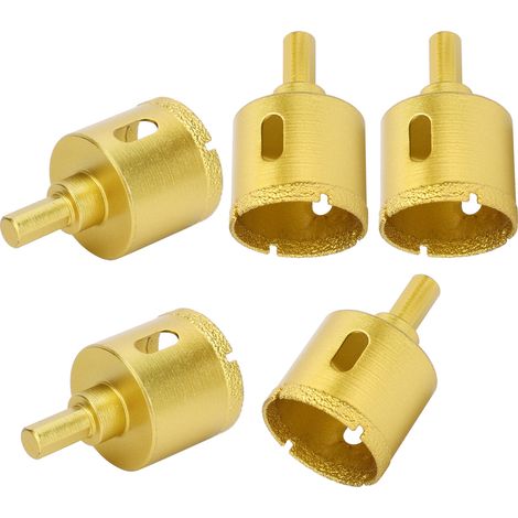 5 Forets Diamantés pour Carrelage Béton Granit, Fraises de Perçage 40mm (1/5)
