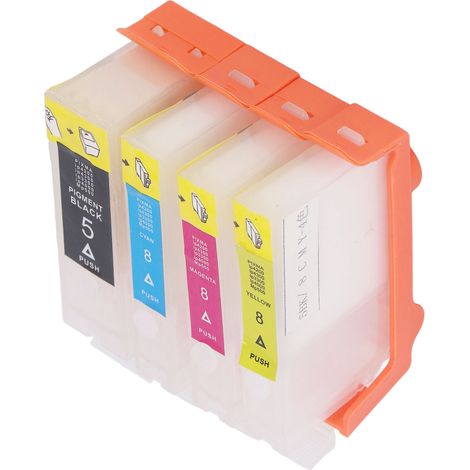 4er-Pack Nachfüllpatronen zum Ersetzen der Druckerpatronen PGI 5BK und CLI 8C MY (1/5)
