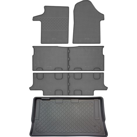 Juego de alfombrillas de goma para coche y maletero para Mercedes Clase V W447 VAN (5 puertas) a partir de junio de 2014. (1/5)