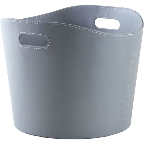 Cesta para leña de poliuretano gris