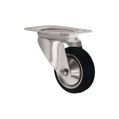 Rueda  giratoria  D.80mm  Cap.70kg  Placa  VG  L105xA80mm  TECWERK (1/2)