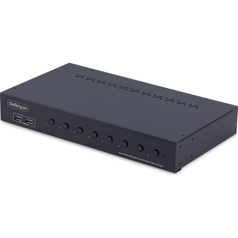 StarTech.com KVM Switch HDMI a 8 Porte con Kit Rack da 1U, 4K 60Hz HDMI 2.0, hub USB a 4 Porte, Commutazione con Tasti a Scelta Rapida, Indipendente dal SO, TAA (1/4)