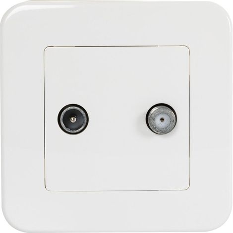 Presa TV+SAT Classica Bianco
