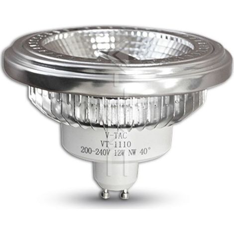 Spot LED AR111 12W GU10 faisceau 40 Sharp Chip Blanc naturel VT-1112 SKU 4223 (1/2)