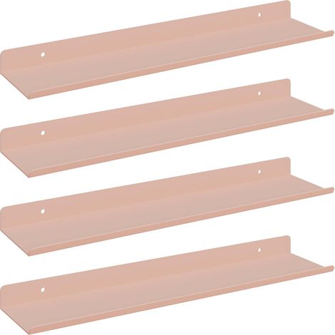 Maison Exclusive - Schwebendes Regal 4 pcs Rosa 40 x 8,5 x 2,5 cm