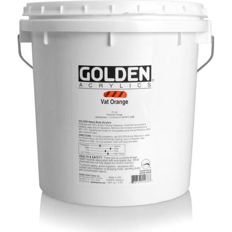 Peinture acrylique - Golden - Cuve S8 - 3780 ml - Couleur Orange - Mixte