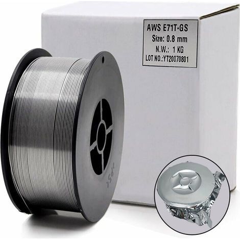 E71T-GS 0,8 mm 1 kg selbstschützende, gaslose Fülldrahtspule für universelles MIG-Schweißen in alle Richtungen (1/5)