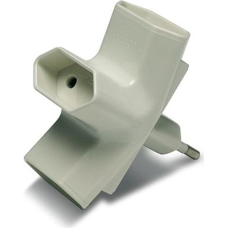 Adaptador elec 40x88x80 10a-250v tri polic bl famat