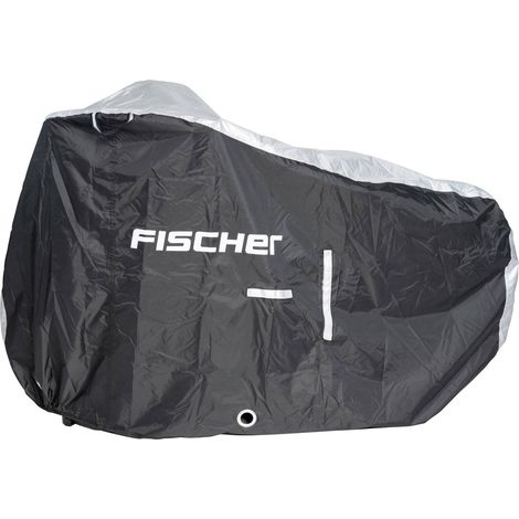 Fischer Fahrrad – Bâche pour vélo électrique 200 x 110 cm – Polyester ultra-étanche – Ouvertures pour chargement batterie – Bandes réfléchissantes - W691422 (1/5)