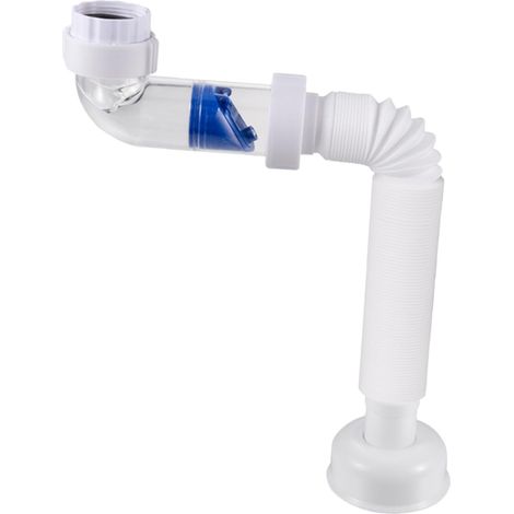 Drain de Lavabo de Cuisine Odeur Flexible et Réglable Installation Facile Kit de Remplacement pour Évier de Salle de Bain Haute Résistance PE Obstruction et Fuite (1/5)