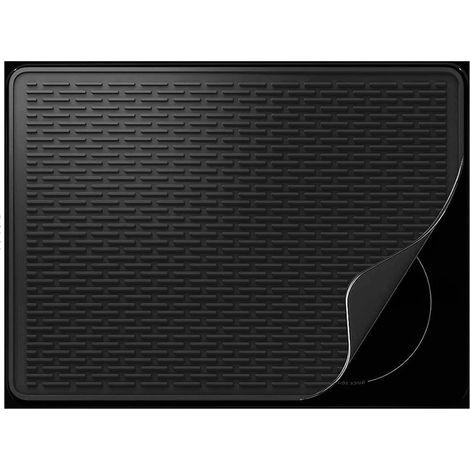 Couvercle de plaque de cuisson en silicone, 71 x 50 cm, pour plaque en verre céramique et induction,(Noir) (1/5)